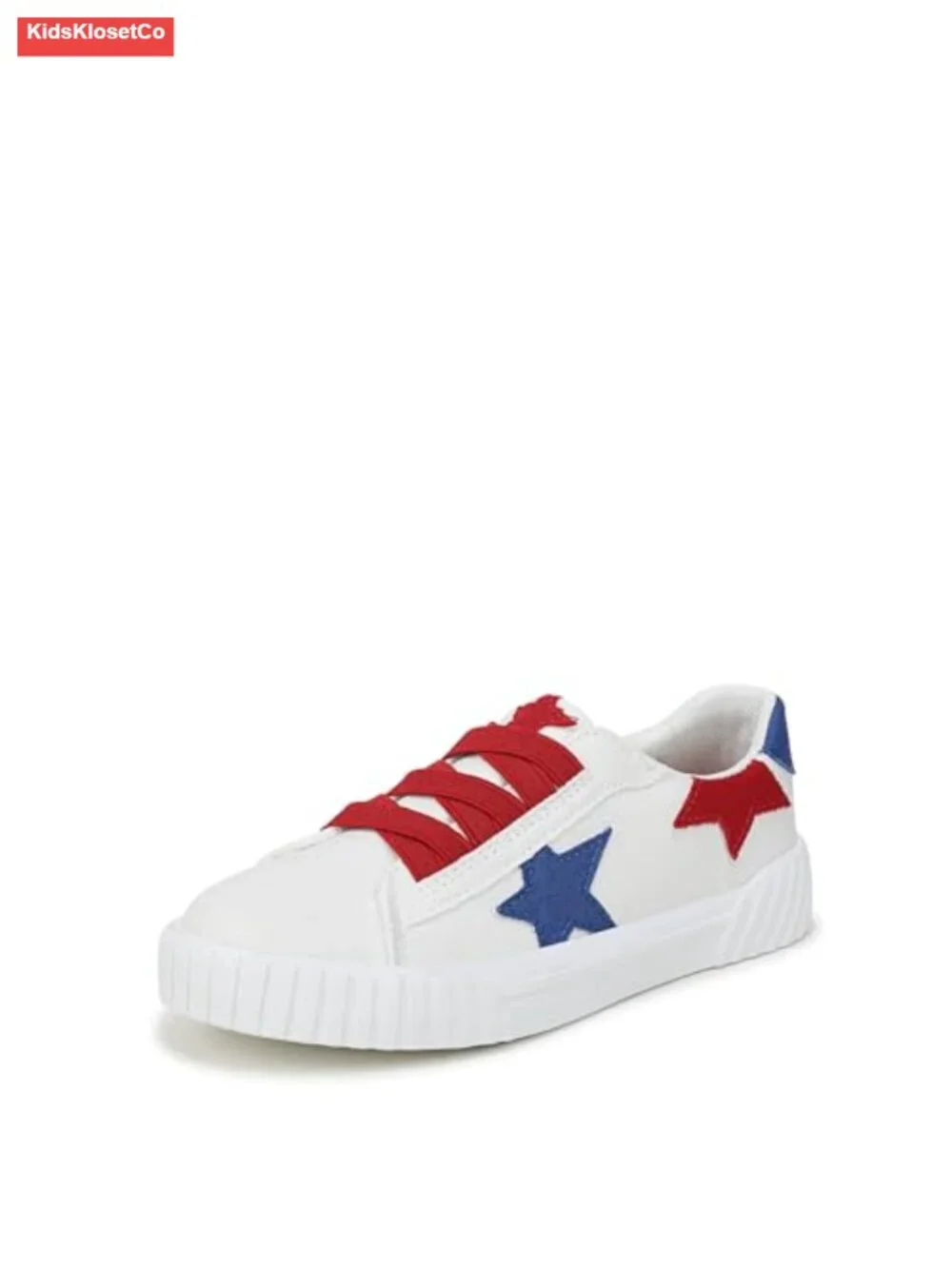 Girls Canvas Slip-On Sneakers Star Accents Cushioned EVA Sole